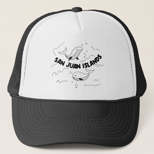 San Juan Islands Whales Truckerkappe (Vorderseite)