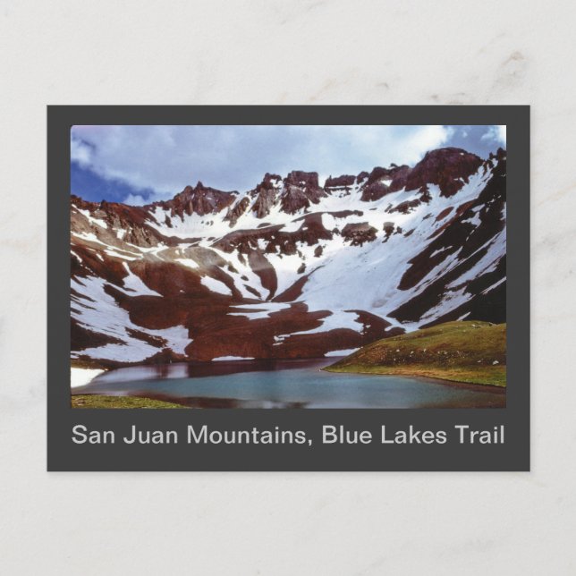 San Juan Mountains, Blue Seen Trail Postkarte (Vorderseite)