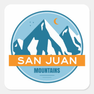 San Juan Mountains Colorado New Mexico Quadratischer Aufkleber