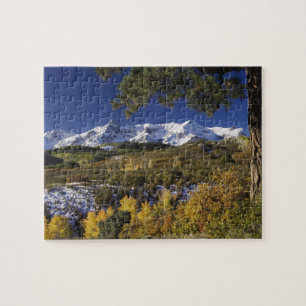 San Juan Mountains und Espen in Herbstfarben