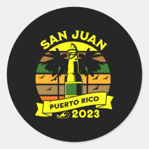 San Juan Puerto Rico 2023 Familienurlaub Runder Aufkleber
