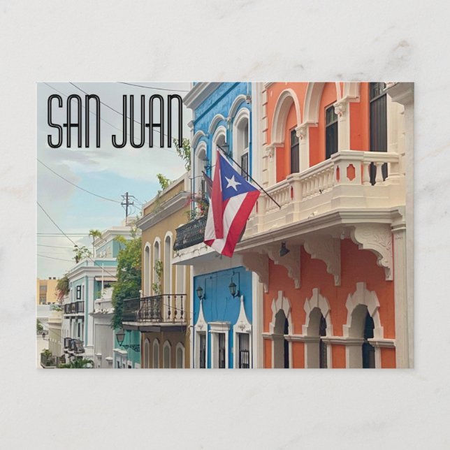 San Juan Puerto Rico Alte San Juan Postkarte (Vorderseite)