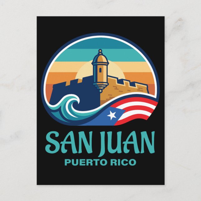 San Juan Puerto Rico Postkarte (Vorderseite)