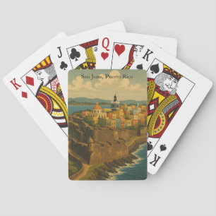 San Juan Puerto Rico Retro Kunst, Dichtung und Mus Spielkarten