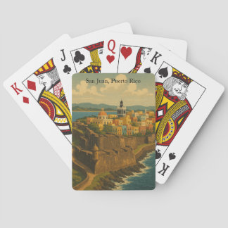 San Juan Puerto Rico Retro Kunst, Dichtung und Mus Spielkarten