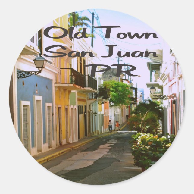 San Juan Puerto Rico Runder Aufkleber (Vorderseite)