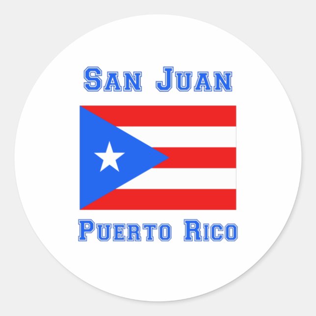 San Juan Puerto Rico Runder Aufkleber (Vorderseite)
