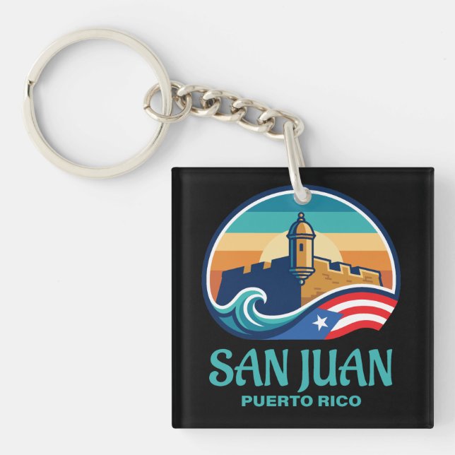 San Juan Puerto Rico Schlüsselanhänger (Vorderseite)