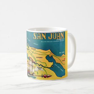 San Juan Retro Map Tasse