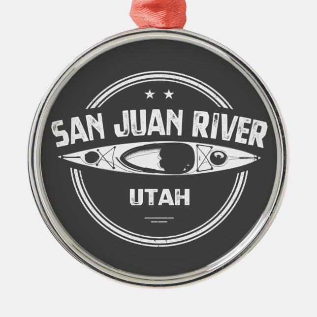 San Juan River, Utah Ornament Aus Metall (Vorne)