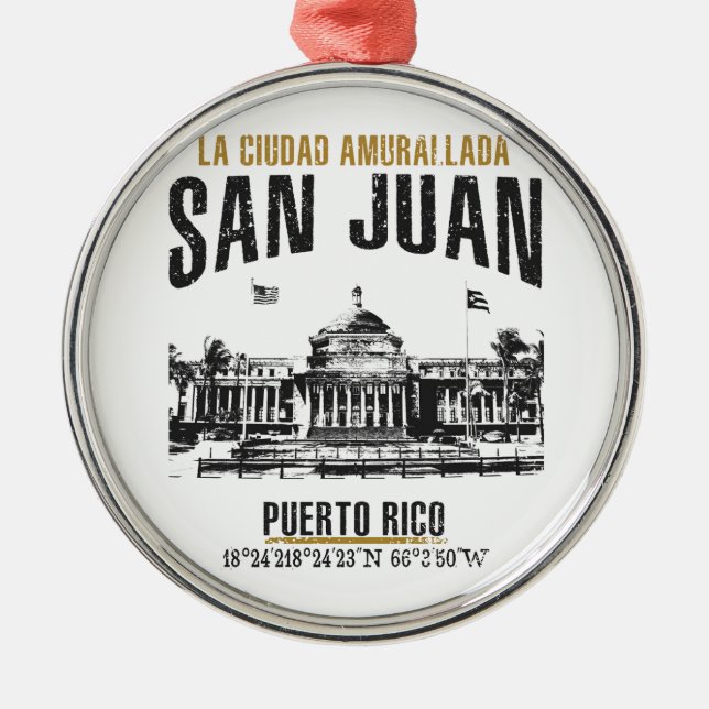 San Juan Silbernes Ornament (Vorne)