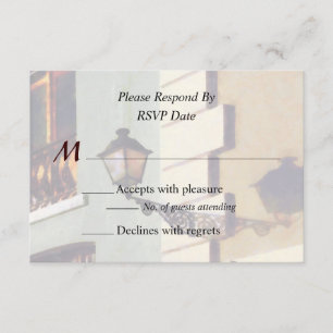 San Juan Street Lamp Wedding Products RSVP Karte