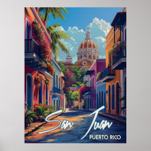San Juan Vintage Travel Poster