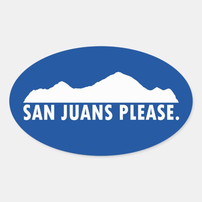 San Juans Bitte Ovaler Aufkleber (Vorderseite)