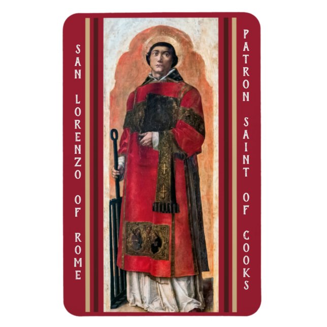 San Lorenzo Lawrence Rom, Schutzheilige der Köche Magnet (Vertikal)