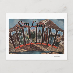 San Luis, Colorado - Große Briefmarkenszenen Postkarte