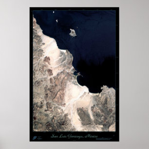 San Luis Gonzaga, Baja California Satellitenposter Poster