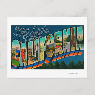San Luis Obispo, Kalifornien, Großbuchstaben Postkarte