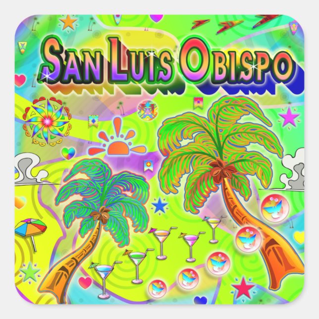 San Luis Obispo Mind Focus Sticker (Vorderseite)