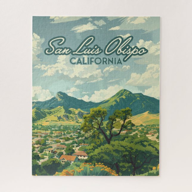 San Luis Obispo SLO California Central Coast Retro (Vertikal)