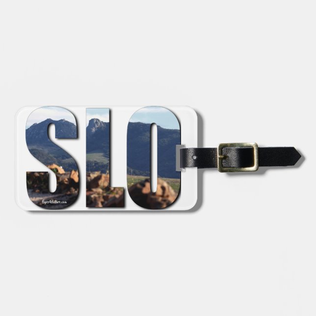 San Luis Obispo (SLO) Gepäckanhänger (Vorderseite horizontal)