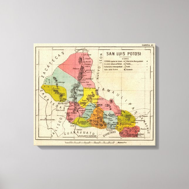 San Luis Potosi, Mexiko 2 Leinwanddruck (Vorderseite)