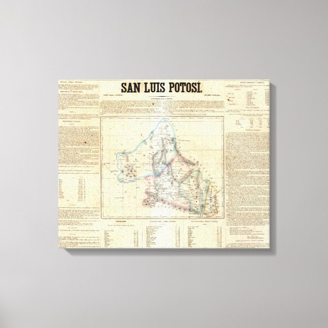 San Luis Potosi, Mexiko Leinwanddruck (Vorderseite)