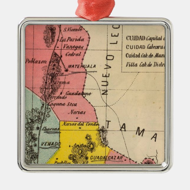 San Luis Potosi, Mexiko Ornament Aus Metall (Vorne)