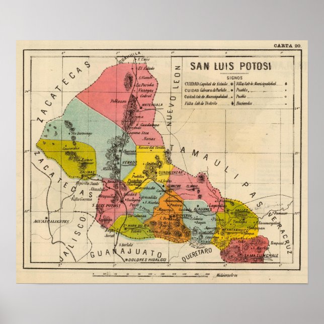 San Luis Potosi, Mexiko Poster (Vorne)