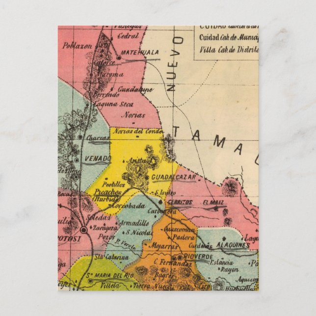 San Luis Potosi, Mexiko Postkarte (Vorderseite)