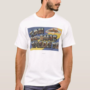 San Luis-Tal, Colorado - großer Buchstabe T-Shirt