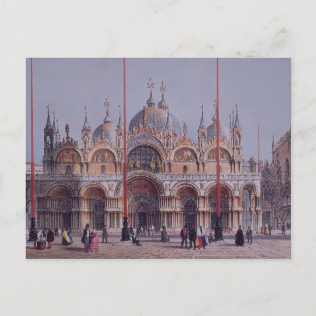 San Marco, Venedig, Gravur von Brizeghel (Litho) Postkarte (Vorderseite)