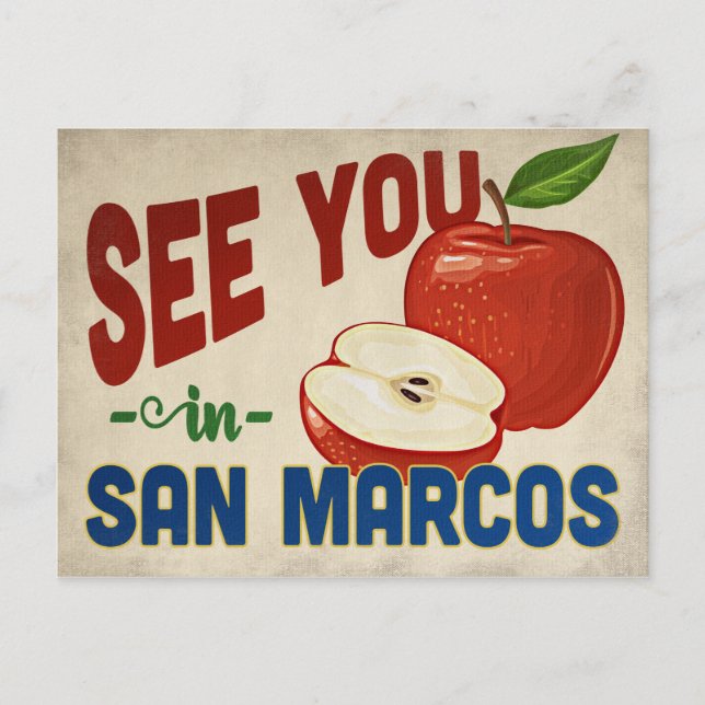 San Marcos California Apple - The Restaurant Postkarte (Vorderseite)