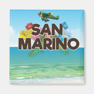 San Marino Beach Reiseplakat Magnet