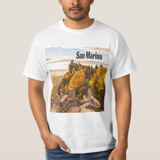 San Marino - Europa Drei Türme T-Shirt (Vorderseite)