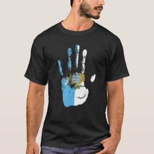 San Marino Flag Hand Männer Frauen Kinder T-Shirt
