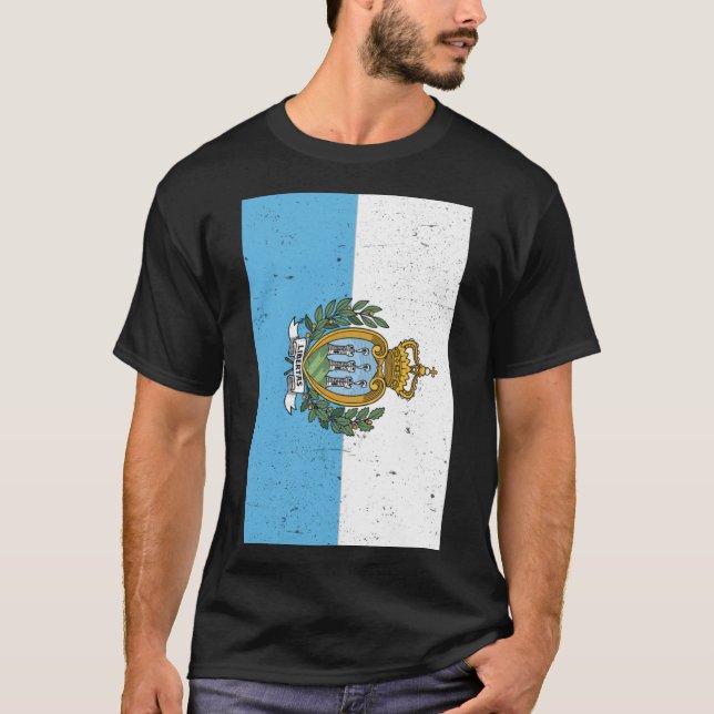 San Marino Flag San Marinese T-Shirt (Vorderseite)