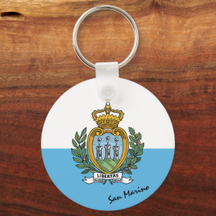San Marino Flag & San Marino Patrioten / Sport Schlüsselanhänger