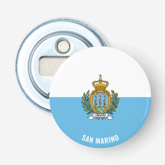 San Marino Flag Wunderschönes Patriotisches Flasch Flaschenöffner (Vorderseite)