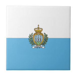 San-Marino-Flagge Fliese
