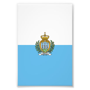San-Marino-Flagge Fotodruck