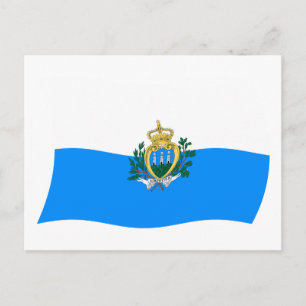 San-Marino-Flagge Postkarte