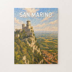 San Marino Illustration Reise Kunst Vintage