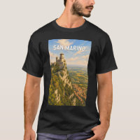 San Marino Illustration Reise Kunst Vintage