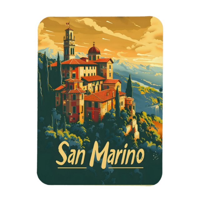 San Marino Reisen Magnet (Vertikal)