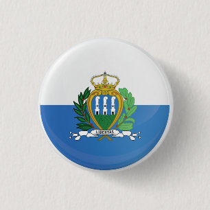 San Marino Runde Flagge Button