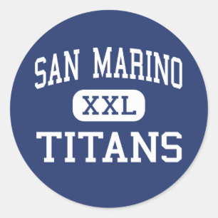 San Marino - Titanen - hoch - San Marino Runder Aufkleber