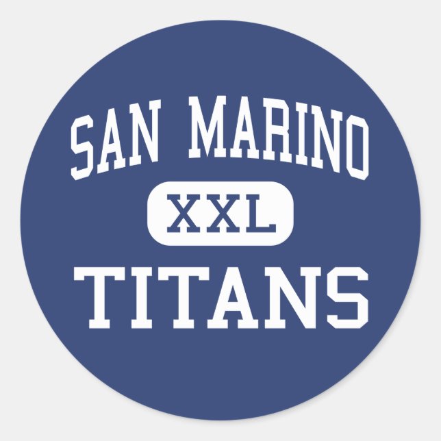 San Marino - Titans - Hoch über San Marino Runder Aufkleber (Vorderseite)
