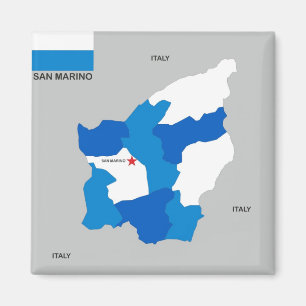 San- Marinolandkartenflagge Magnet
