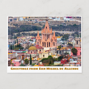 San Miguel de Allende Gebäude und Kirche Postkarte